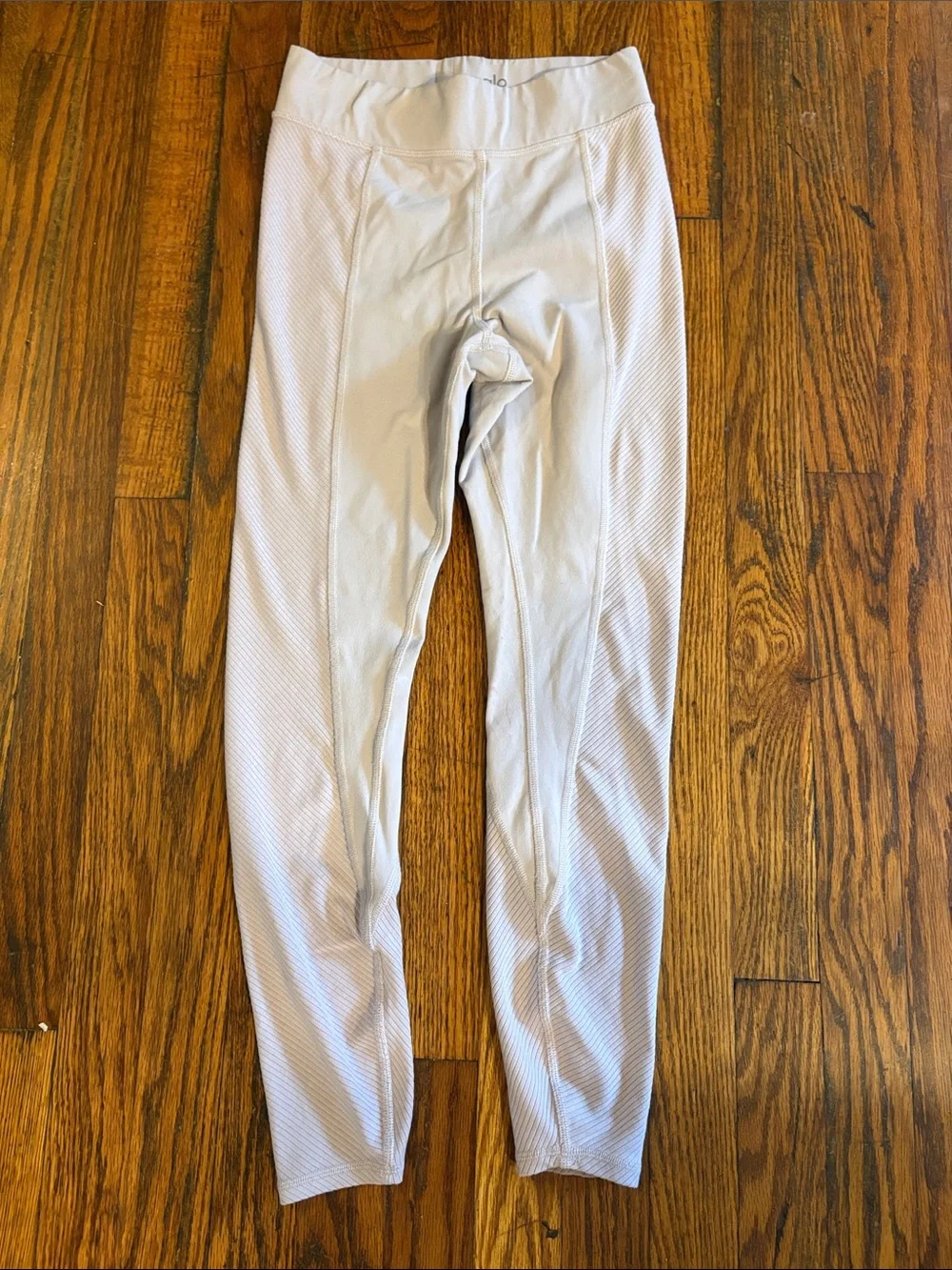 🎉ALO Yoga Light Gray Ribbed Panel Leggings